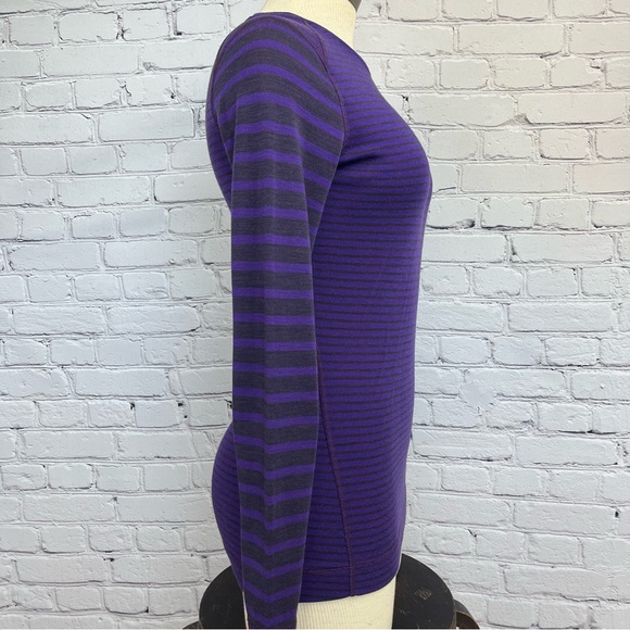 Smartwool NTS 250 Wool Long Sleeve Baselayer Crewneck Top Purple/Black Sz M - Picture 7 of 13